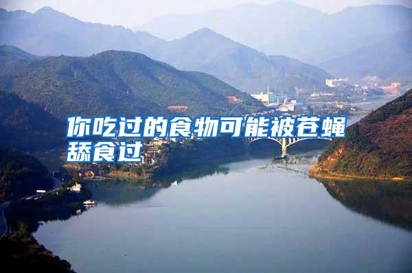 你吃過(guò)的食物可能被蒼蠅舔食過(guò)