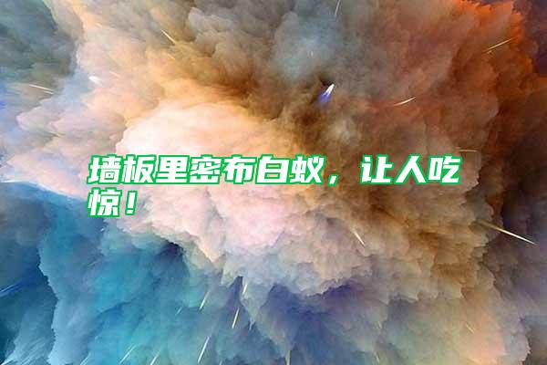 墻板里密布白蟻，讓人吃驚！