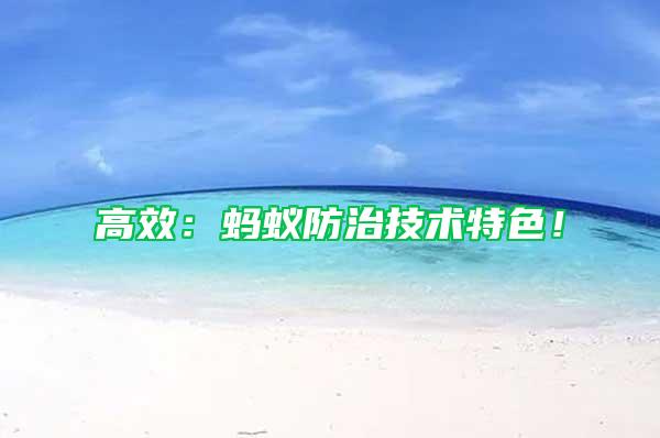 高效：螞蟻防治技術(shù)特色！