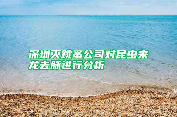 深圳滅跳蚤公司對昆蟲來龍去脈進(jìn)行分析