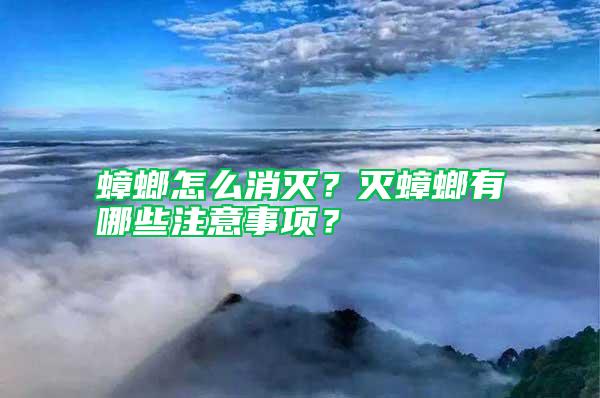蟑螂怎么消滅？滅蟑螂有哪些注意事項(xiàng)？