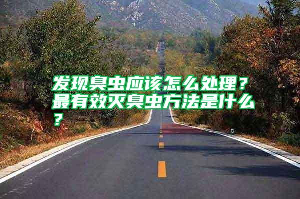 發現臭蟲應該怎么處理？最有效滅臭蟲方法是什么？
