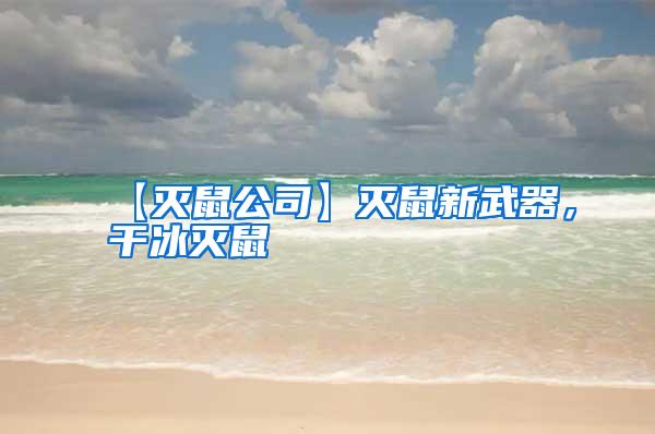 【滅鼠公司】滅鼠新武器，干冰滅鼠