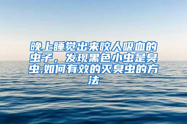 晚上睡覺出來咬人吸血的蟲子，發(fā)現(xiàn)黑色小蟲是臭蟲,如何有效的滅臭蟲的方法