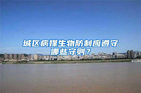 城區病媒生物防制應遵守哪些守則？