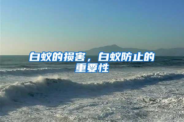 白蟻的損害，白蟻防止的重要性