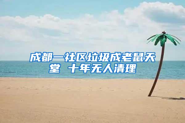 成都一社區(qū)垃圾成老鼠天堂 十年無(wú)人清理
