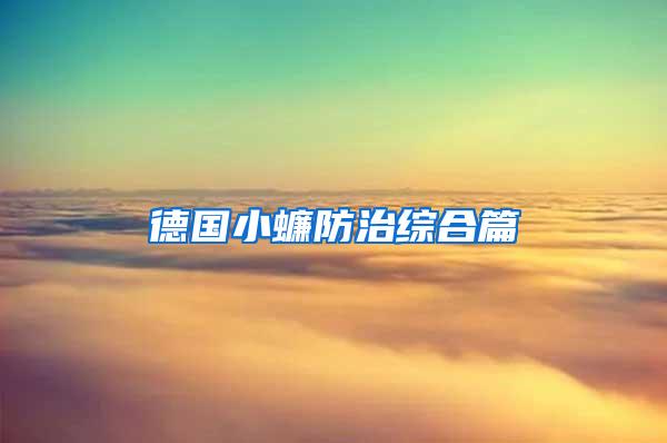 德國(guó)小蠊防治綜合篇