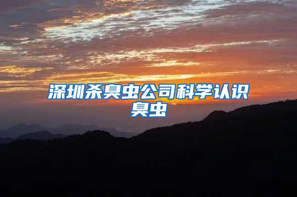 深圳殺臭蟲(chóng)公司科學(xué)認(rèn)識(shí)臭蟲(chóng)