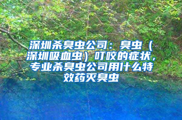 深圳殺臭蟲公司：臭蟲（深圳吸血蟲）叮咬的癥狀，專業(yè)殺臭蟲公司用什么特效藥滅臭蟲