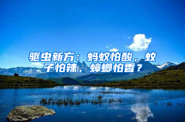 驅(qū)蟲新方：螞蟻怕酸，蚊子怕辣，蟑螂怕香？